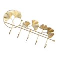 thumbnail image 1 of facefd Ins Light Luxury Hook Wall Hanging Ginkgo Mounted Coat Hooks Key Leaf Shape Key Holder Hook Rack Golden A, 1 of 9