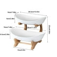 thumbnail image 4 of ornament display,Fruit Tray Basket Wooden Frame Stand Multi Layer Candy Snack Plate Fruit Shelf Table Decoration,White, 4 of 4