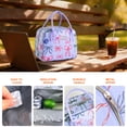 thumbnail image 7 of Mziart Cute Lunch Bag Insulated Lunch Box for Women Men Work Picnic, Reusable Lunch Tote Cooler Bag, Blue Bows, 7 of 7