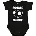 thumbnail image 3 of Inktastic Heart Soccer Sister Girls Baby Bodysuit, 3 of 5