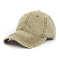 thumbnail image 1 of Baseball Cap Vintage Cotton Washable Adjustable Classic Hat - Khaki, 1 of 6