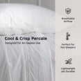 thumbnail image 4 of Loomsnest 4 Piece Queen Sheet Set, Cool & Crisp Percale, 100% Cotton Sheets, Deep Pockets, White, 4 of 10