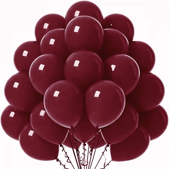 suxuMhao Party Balloons, 10 Inch Round Inflatable Latex Balloons, 40 Pcs Dark Red Brown Balloons for Wedding Decorations, Birthday Party, Outdoor Balloons, Perfect Decoration for Holiday Gatherings