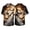 Black_003, variant on Domuza Halloween Scrub Shirt Men Starry Sky Bat Graphics Casual Short Sleeve V Neck T-Shirts Stylish Comfort Funny Medical Top with 3 Pocket Blue 5XL