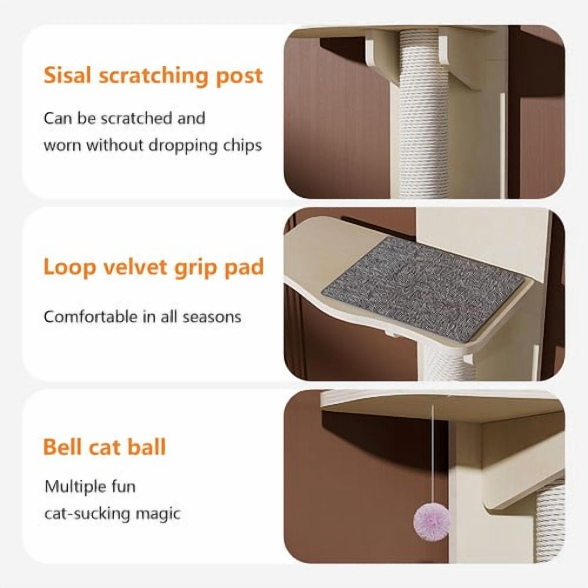 Colourtree Over The Door Cat Tree, 4-Levels Door Hanging Cat Climber, Over The Doors Cat Perch & Climber,Stable Kitten Stairs Cats Hammock for Most Kittens & Adult Cats&nbsp;