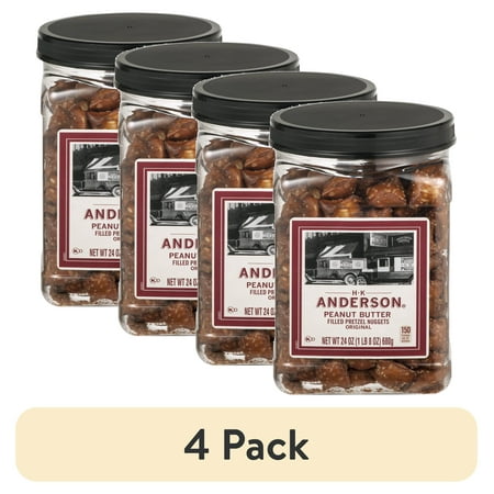 (4 pack) H.K. Anderson Peanut Butter Filled Pretzel Nuggets 24 oz