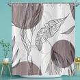 thumbnail image 3 of Black White Shower Curtain, Tropical Palm Leaves Abstract Boho Plants Pattern Botanical Bath Curtains Waterproof Fabric with Hooks for Home Decor, 72Wx84H, 3 of 6
