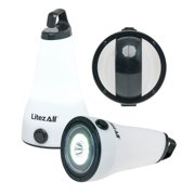 LitezAll 2-in-1 150-Lumen Lantern Flashlight, Portable LED Light for Camping & Emergencies, 2 Pack