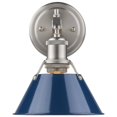 thumbnail image 2 of Beaumont Lane Steel Vanity Light in Pewter and Navy Blue, 2 of 2