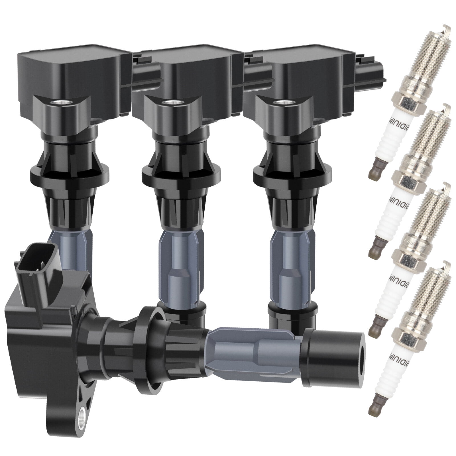 ECCPP UF540 4 ignition coils with 4 iridium Spark Plugs for Mazda