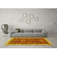thumbnail image 3 of Ahgly Company Indoor Round Abstract Yellow Modern Area Rugs, 7' Round, 3 of 4