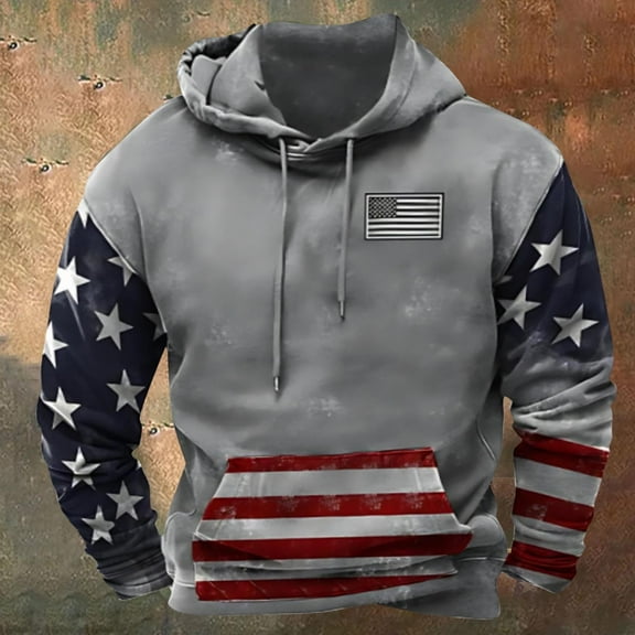 Wancir Graphic Hoodies for Men, Oversized Western Aztec Ethnic Sweatshirt Lightweight Big and Tall Crewneck Hoodies Pullover