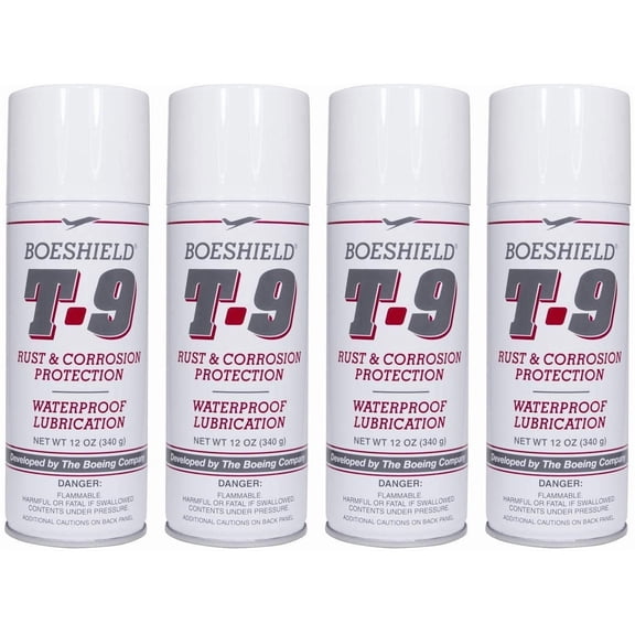 Boeshield T-9 Rust & Corrosion Protection/Inhibitor and Waterproof Lubrication, 12 oz. (4 Pack)