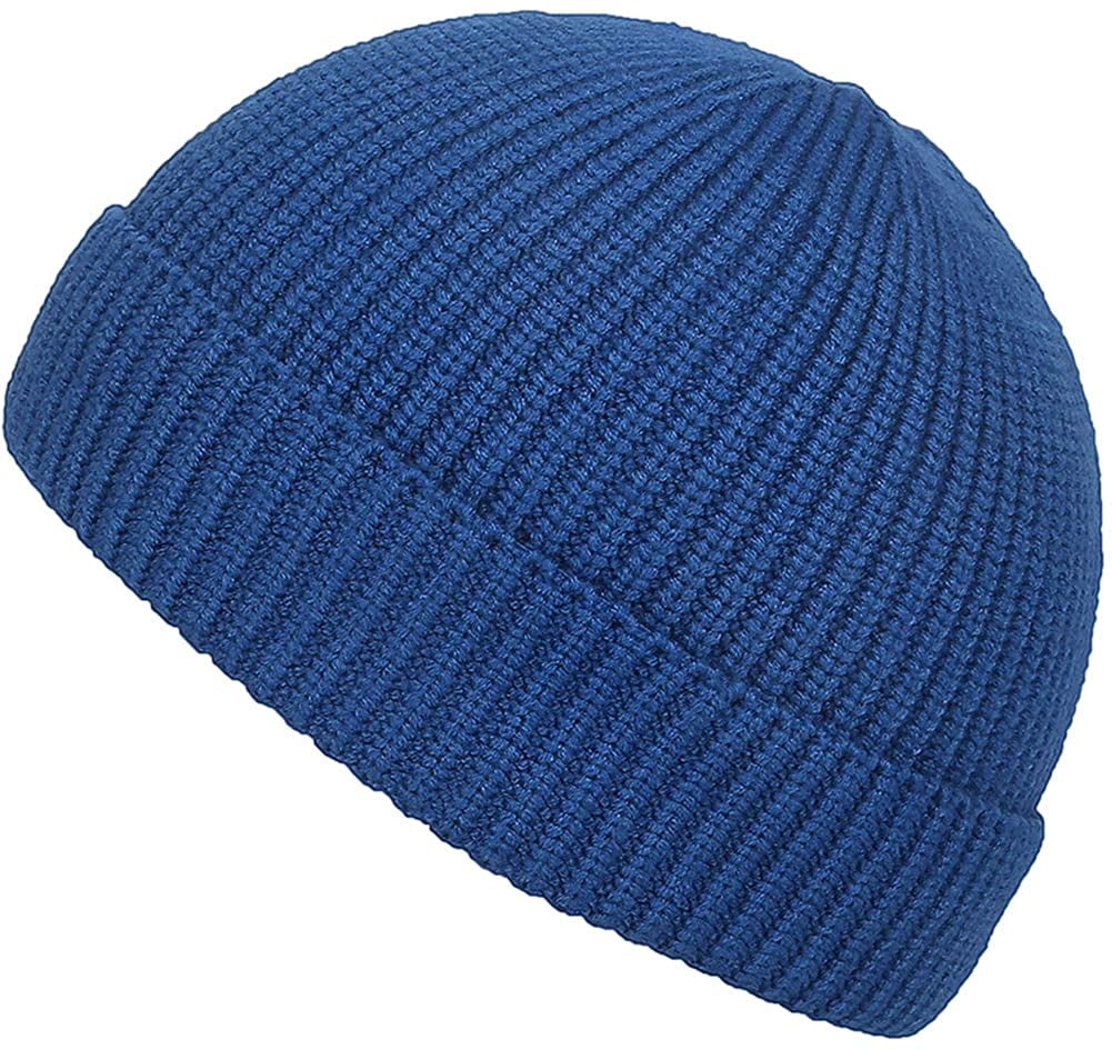 Knit Cuff Short Fisherman Beanie Hat 