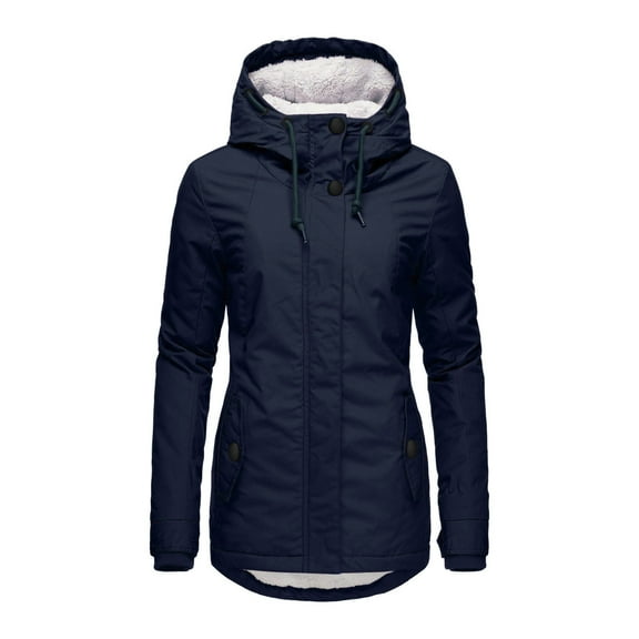 Lindreshi Winter Coats for Women Trendy Womens Warm Long Coat Hoodies Jacket Slim Winter Parkas Outwear Coats Tops with Pockets