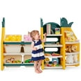 thumbnail image 2 of Topbuy 3-in-1 Kids Toy Storage Rack Pineapple Toy Organizer Storage Cabinet w/Plastic Bins & Shelves, 2 of 6