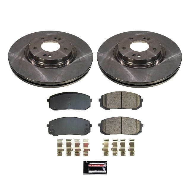 PowerStop Front Stock Replacement Brake Pad and Rotor Kit Fits: HYUNDAI KIA Select Models KOE8752