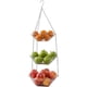 thumbnail image 1 of Cesta colgante de metal para frutas y verduras | Cesta colgante de cocina para más espacio en la encimera como juego de 3 piezas, 1 of 7