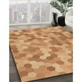 thumbnail image 2 of Ahgly Company Indoor Round Patterned Cantaloupe Orange Area Rugs, 5' Round, 2 of 6