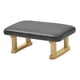 thumbnail image 4 of Reposapiés pequeño otomano con patas de madera para guardería, dormitorio, sala de estar Gris oscuro, 4 of 9