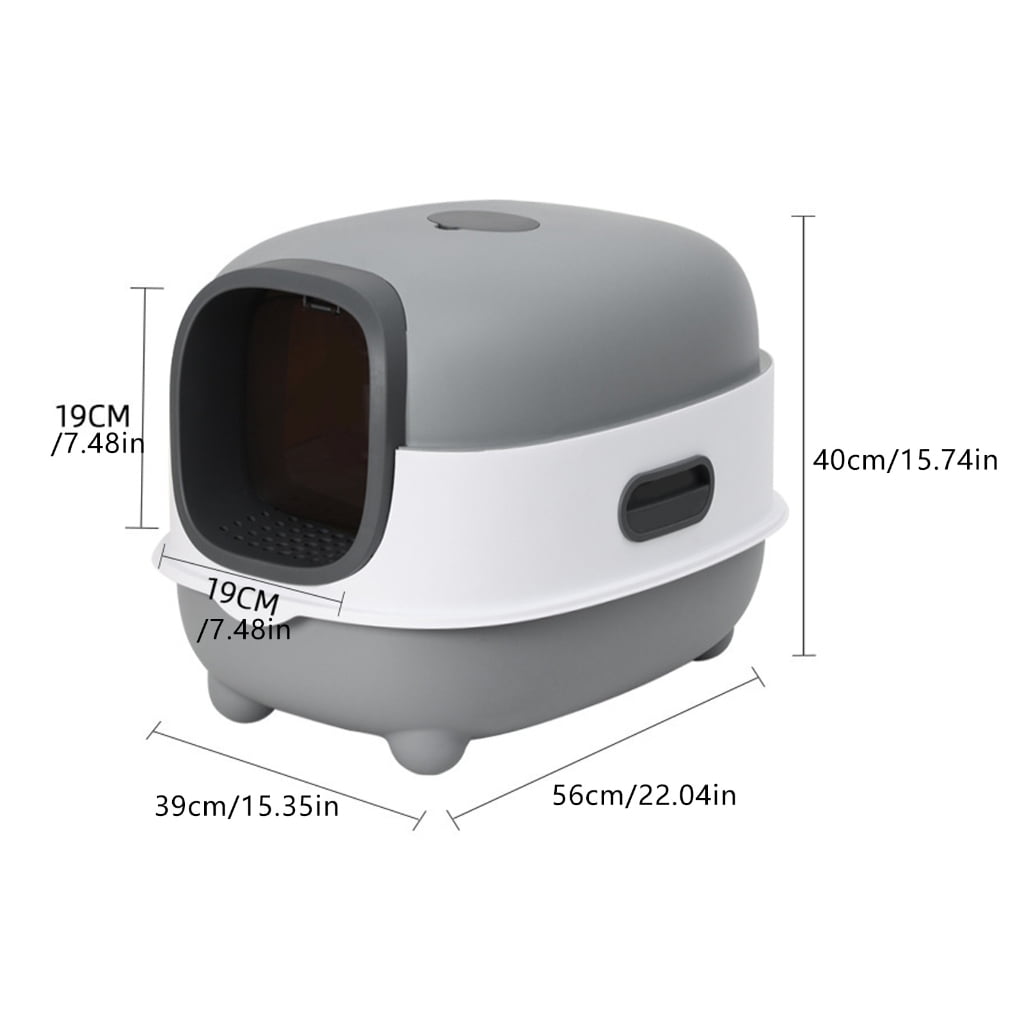 Cat Litter Box High Side Height Smooth Surfaces Detachable Pans Safe and Hard High Edges Spatter-proof