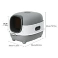 thumbnail image 5 of Cat Litter Box High Side Height Smooth Surfaces Detachable Pans Safe and Hard High Edges Spatter-proof, 5 of 11