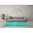 thumbnail image 3 of Ahgly Company Indoor Square Persian Turquoise Blue Traditional Area Rugs, 5' Square, 3 of 4