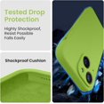 thumbnail image 4 of for iPhone 15 Case, Silicone Upgraded [Camera Protection] Phone Case with [2 Screen Protectors], Soft Anti-Scratch Microfiber Lining Inside, 6.1 inch, Sprout Green, 4 of 11
