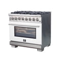 thumbnail image 2 of Forno Capriasca 36-Inch Freestanding Dual Fuel Range, 6 Burners, True Convection Oven, White Door, 2 of 6