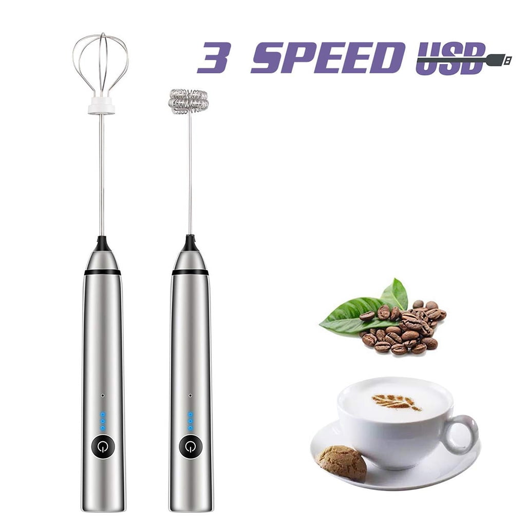 BQBQERT Handheld Milk Frother Electric Hand Foamer Drink Mixer for Coffee Frappe Hot Chocolate Whisk Frother