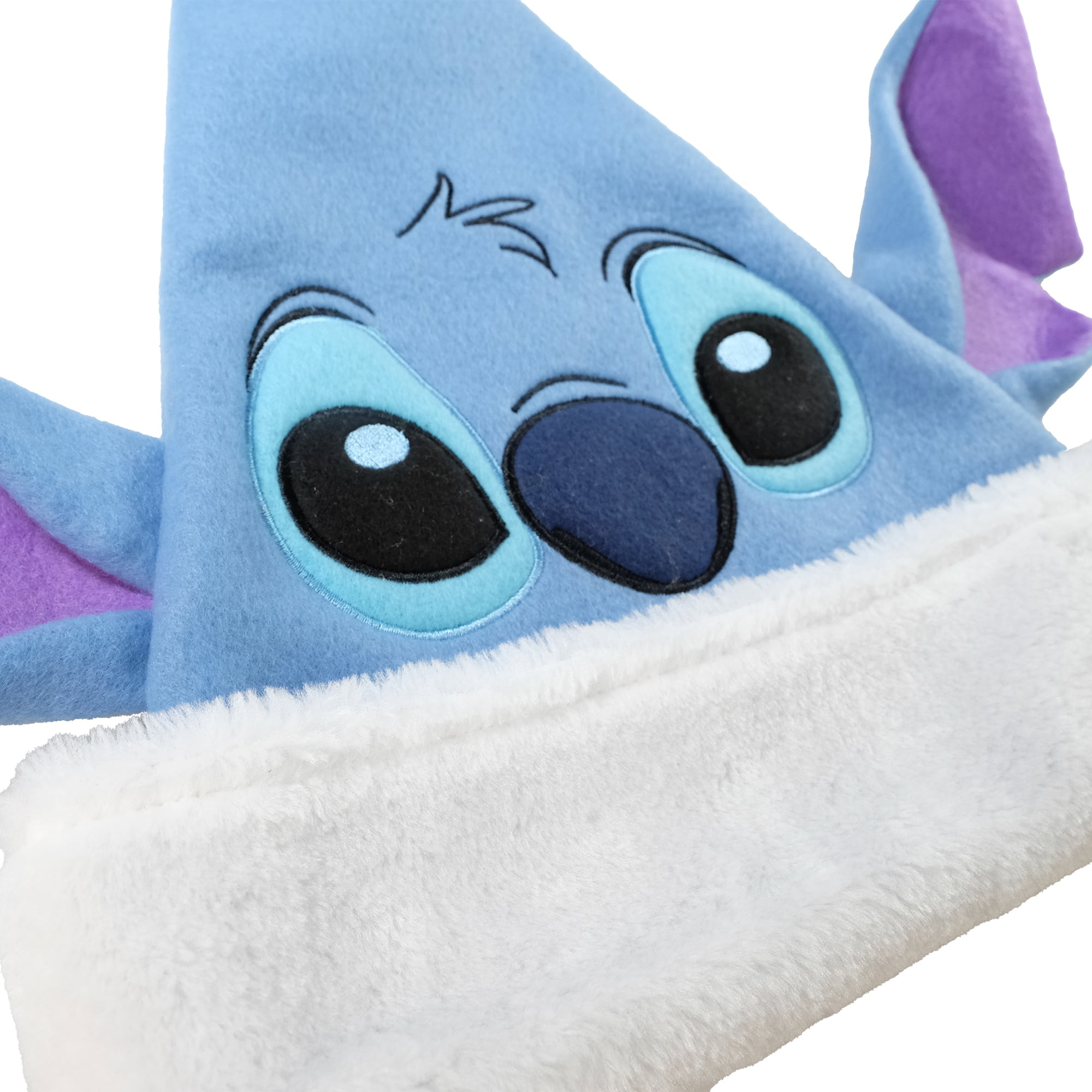 Disney Stitch Santa Holiday Hat, 16 inches Tall, Unisex, Blue, by Ruz