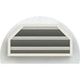 thumbnail image 4 of 20"W x 10"H Half Round Gable Vent (25"W x 15"H Frame Size): Primed, Functional, Rough Sawn Western Red Cedar Gable Vent w/ 1" x 4" Flat Trim Frame, 4 of 12