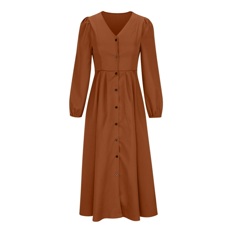 brown gingham maxi dress Brown Gingham Button Down Maxi Dress main image 0