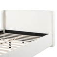 thumbnail image 5 of Christopher Knight Home Queen Upholstered Bed Frame with Boucle Wingback Headboard, White, 5 of 12