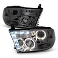 thumbnail image 2 of AKKON - For 09 10-18 Dodge Ram Pickup Truck Smoked Smoke Dual LED Ring Projector Headlights Replacement Left + Right, 2 of 7