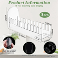 thumbnail image 3 of 3 Pcs 12 Tier Acrylic Greeting Card Display Stand Clear Card Display Stand Easy to Assemble Postcard Sticker Card Holder,3 * Card Display Stand,Transparent, 3 of 8