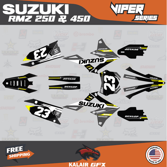 Kalair GFX Graphics Kit for Suzuki RMZ250 (2019-2023) Viper Series