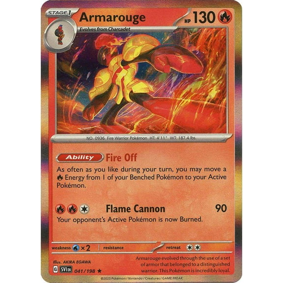 Pokemon Scarlet & Violet Base Set Holo Rare Armarouge #41