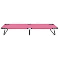 thumbnail image 2 of vidaXL Chaise Longue Pliante Acier Rose, 2 of 9