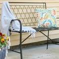 thumbnail image 4 of Sunnydaze 2-Person Argyle Diamond High Back Iron Outdoor Garden Bench, Black, 4 of 8