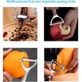 thumbnail image 3 of QUETO Lot de 2 éplucheurs, éplucheurs en acier inoxydable de qualité supérieure, éplucheur de fruits et légumes, le dernier éplucheur amélioré avec poignée ergonomique antidérapante et lame tranchante, 3 of 5