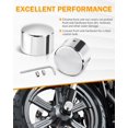 thumbnail image 4 of Pbymt Tapas Cromadas Para Tuercas De Eje Delantero Compatibles Con Harley Softail Sportster Road King Electra Street Glide 2002-2023, 4 of 5