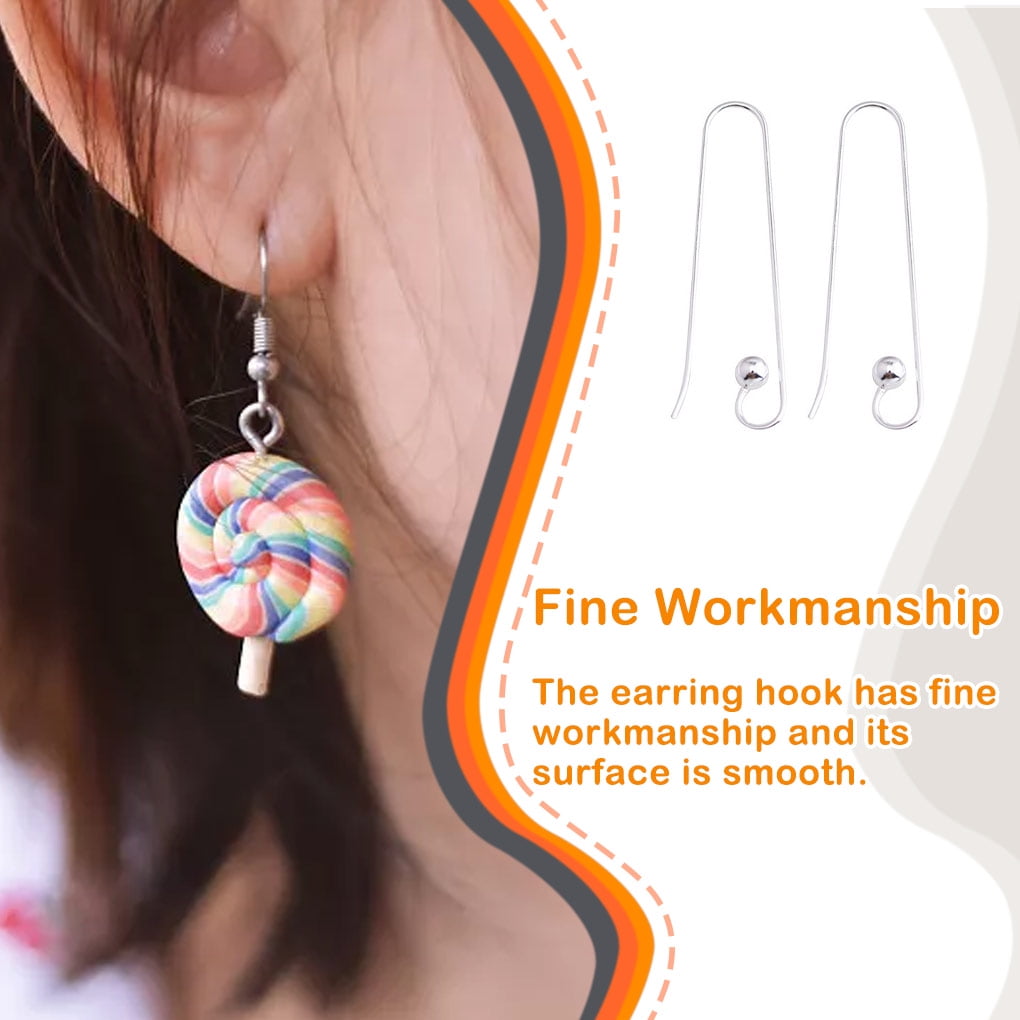 pitrice 1Pair Ear Hook 925 Sterling Silver Earrings with Bead