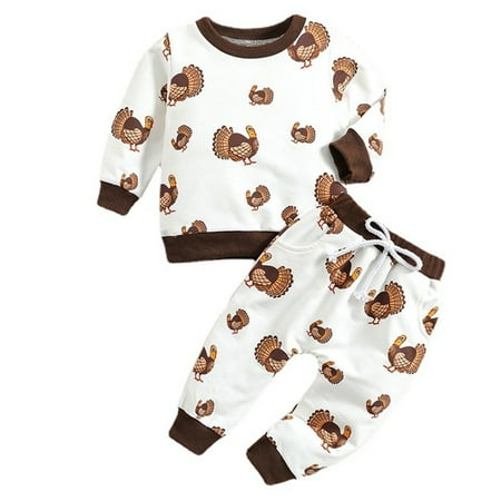 

ZHAGHMIN Baby Boy Jeans Baby Boys Girls Print Turkey Thanksgiving Autumn Long Sleeve Sweatshirt Pullover Pants T Shirt Set Clothes Baby Boy Bundles Set Clothes Baby Outfits For Boys Boy Gift 3 Month