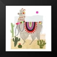 thumbnail image 2 of Borges, Victoria 20x20 Black Modern Framed Museum Art Print Titled - Llamarama I, 2 of 5