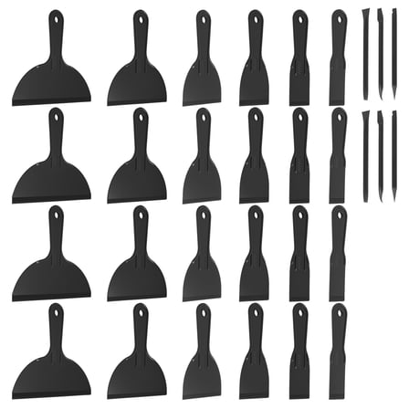 30 Pcs Putty Knife Set Multipurpose Plastic Putty Scraper Tool Set with 6 Detail Scraper Tool for Home Cleaning and Caulking Work
