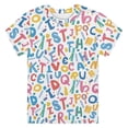 thumbnail image 2 of Girls T Shirts Lightweight Letter Print Short Sleeve Crew Neck Tee for Everyday Wear Girls Tops Multicolour 3 Years-4 Years, 2 of 4
