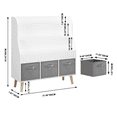 thumbnail image 6 of Jopath Kids Bookshelf with 3 Storage,White Wooden Bookcase for Playroom,Bedroom, 6 of 8
