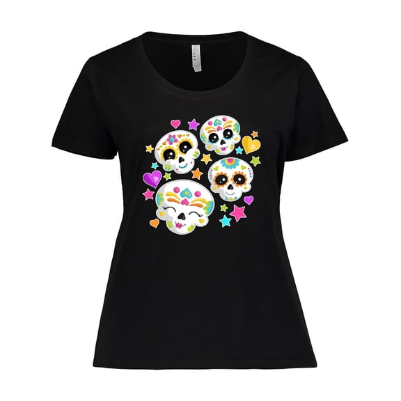 Inktastic Decorative Skull Party for Day of the Dead Women's Plus Size T-Shirt