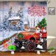 thumbnail image 3 of Juego de cortinas de ducha de Navidad para baño, 4 piezas de cortina de ducha de Navidad/alfombras de baño antideslizantes/tapa de inodoro/alfombra de baño, divertida decoración de alfombrilla de coch, 3 of 5